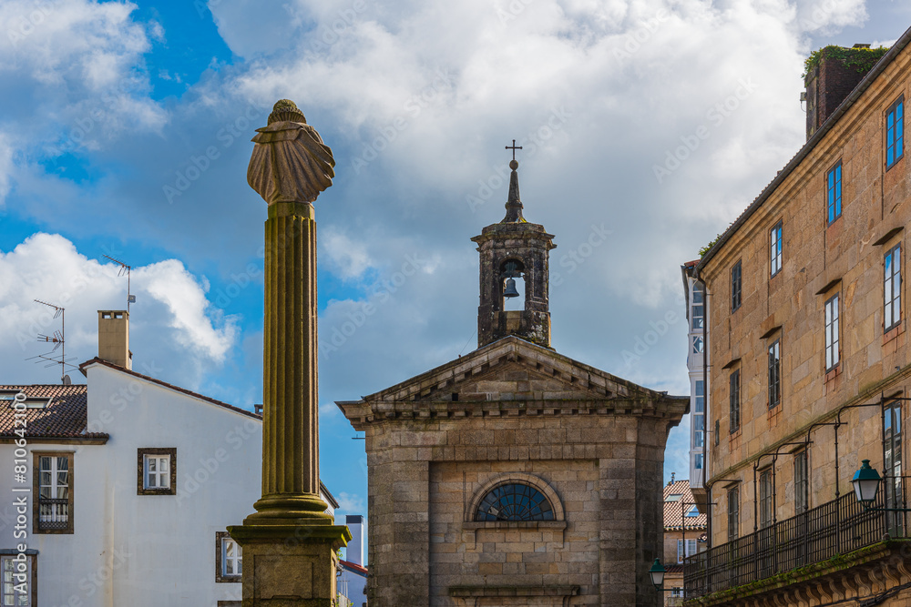 Fototapeta premium Santiago de Compostela, Spain. The cathedral of Santiago de Compostela. UNESCO World Heritage Site.