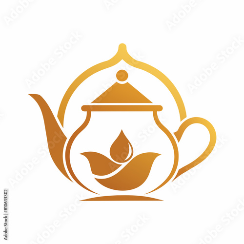 Tea House Logo, simple clean logo, Creative Logo Icon,  2d style, vector logo icon, vector illustration logo