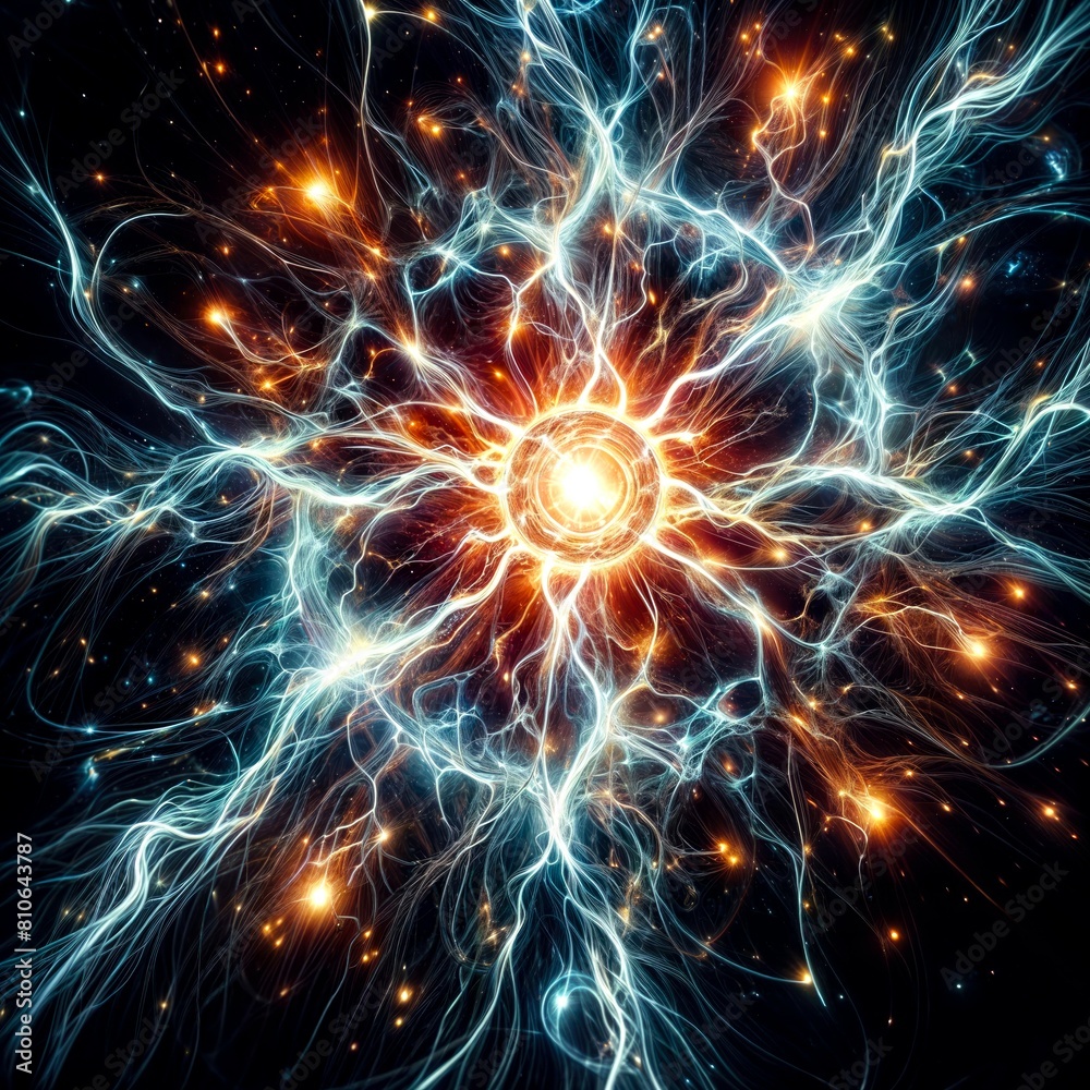 Glowing Plasma Vortex on a Dark Background Glowing Plasma Vortex on a Dark Background