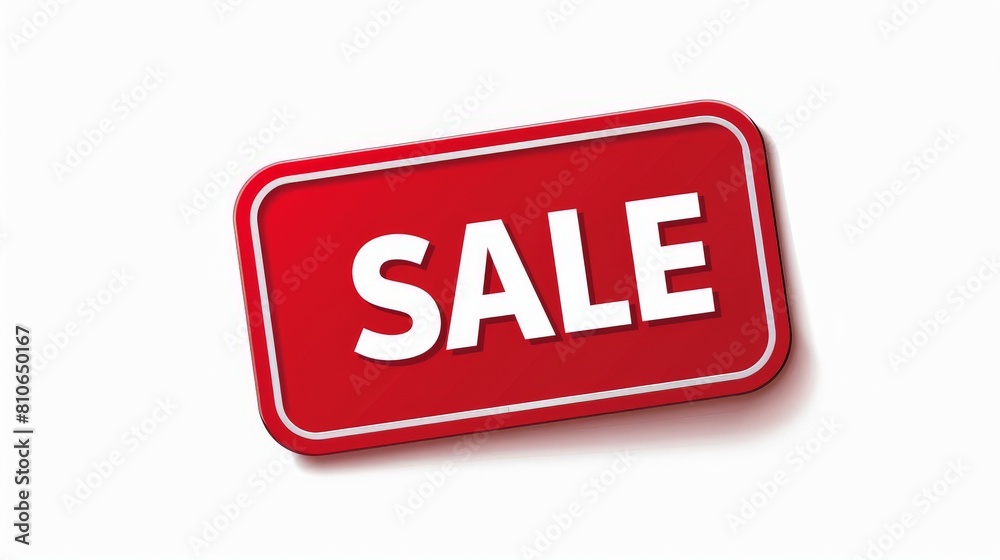 a flat illustration of a red rectangle label with the text a flat illustration of a red rectangle label with the text
