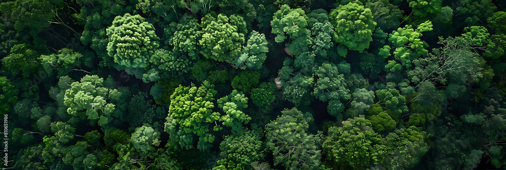 Forest drone view, view of natural greenery from a drone beauty from heights