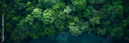 Forest drone view, view of natural greenery from a drone beauty from heights