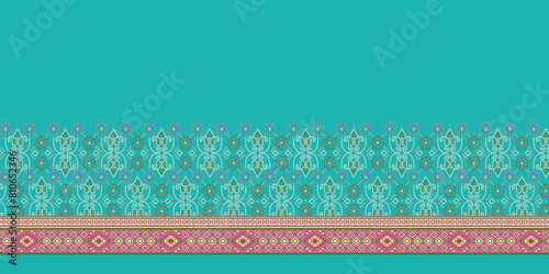 Pakistani Kurtis Digital Textile Ready Print Design Graphics Studio D-034 (Sleeve) Pest 