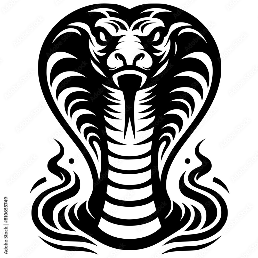 Naklejka premium Cobra head silhouette