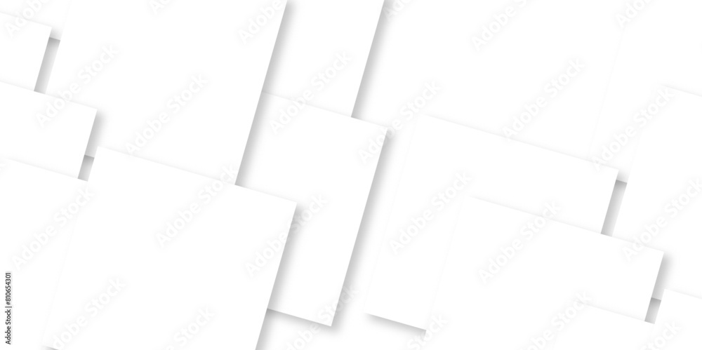 Abstract banner design template white squares geometric pattern paper cut style on clean background. Vector illustration Abstract banner design template white squares geometric pattern paper cut style on clean background. Vector illustration