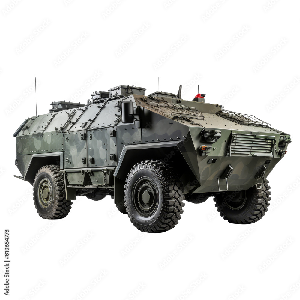 Armored modular vehicle isolated on transparent background. Armored modular vehicle isolated on transparent background.