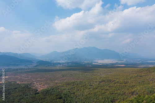 Aerial photography of volcanoes in Tengchong Volcanic Geology National Park, Yunnan