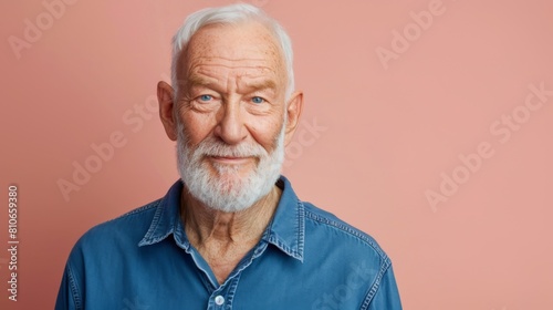 Portrait of a Smiling Elderly Man photo