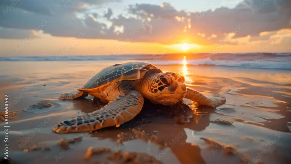 Vidéo Stock Conservation challenges highlighted as endangered sea