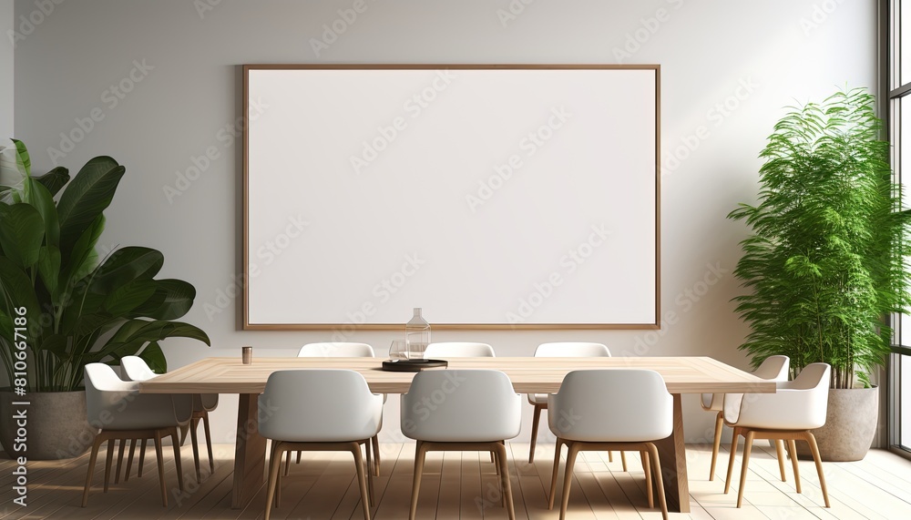 Modern living room indoor design with the scene of a chair, modern chair with walls poster mockup Modern living room indoor design with the scene of a chair, modern chair with walls poster mockup