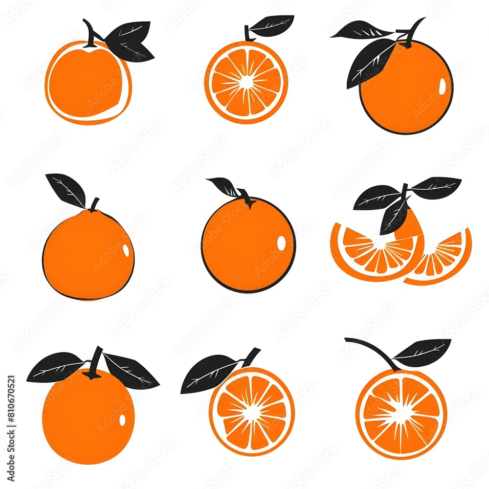 A set of ripe oranges on a white background cartoon design vector illustration
A set of ripe oranges on a white background cartoon design vector illustration