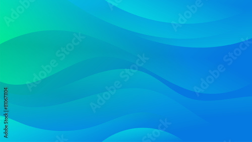 Modern abstract gradient wave background with multiple colorful waves. Gradation from green to blue. Perfect for website backgrounds  social media  advertising  presentations