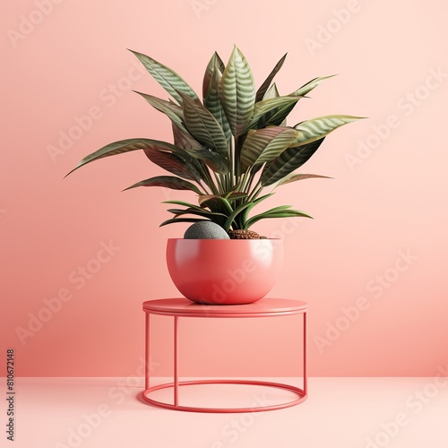 Plant stand coralpink photo