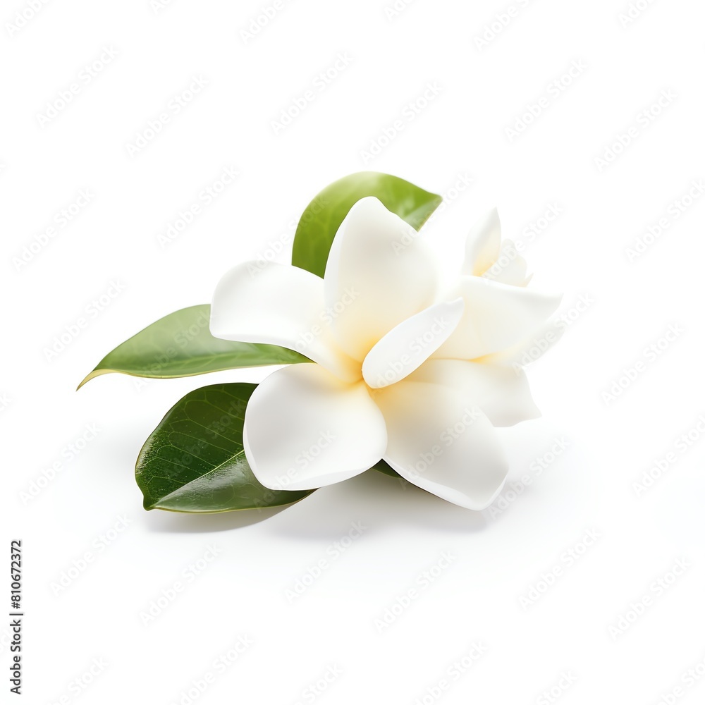 Photo of Gardenia, Isolated on white background Photo of Gardenia, Isolated on white background