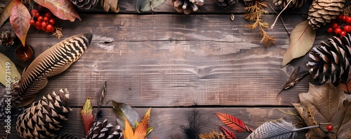 Autumnal Woodland Frame wit...