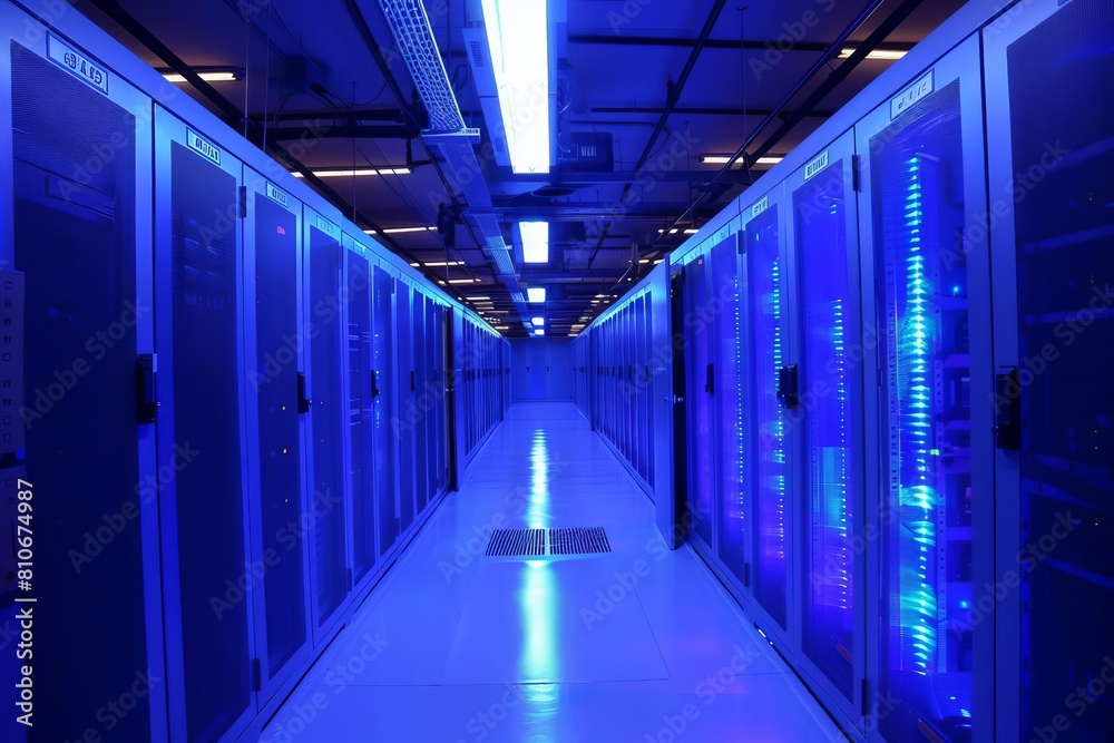 Fototapeta premium Technologydriven data centers monitoring global markets
