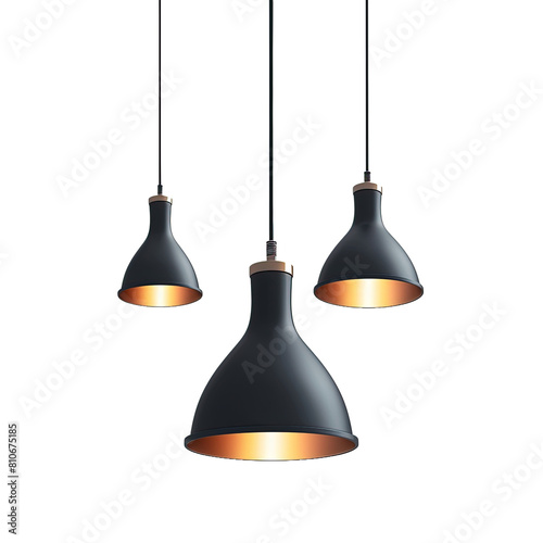 Hanging lamp isolated on white or transparent background