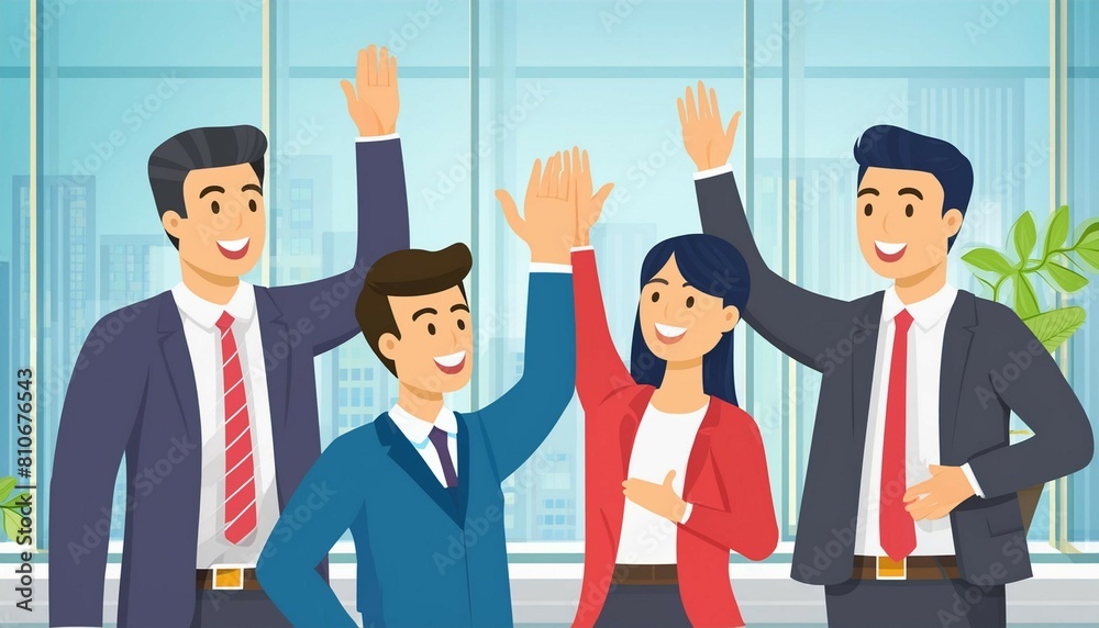 Business people diversity and clapping in high five teamwork or collaboration in company growth target or global goals Smile happy or office applause winner celebration or success hands gesture