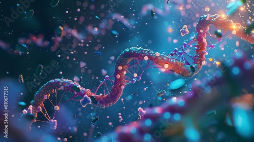 3D visualization of proteins and DNA interactions © nattapon98
