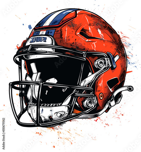 American football helmet clipart design illustration