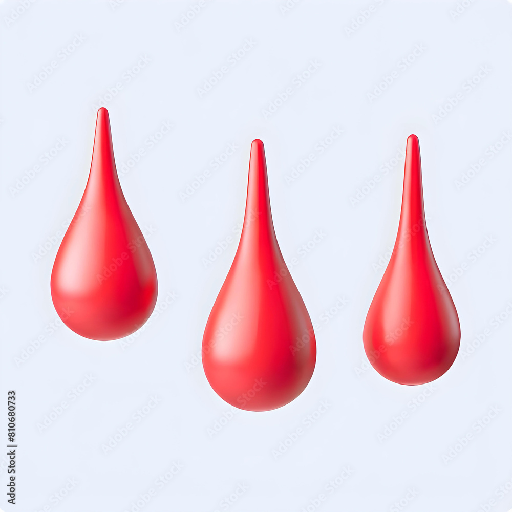 Fototapeta premium Red Blood Drop Red water drop blood donor day - 5