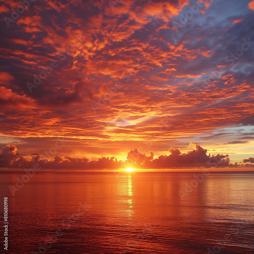 sunset over the sea