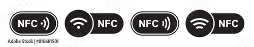 Nfc scan payment icon, vector illustration