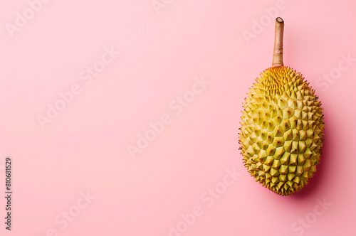 Durian on a pink background