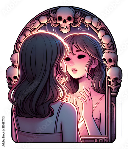 Png Transparent the girl with a cigarette Generative Ai