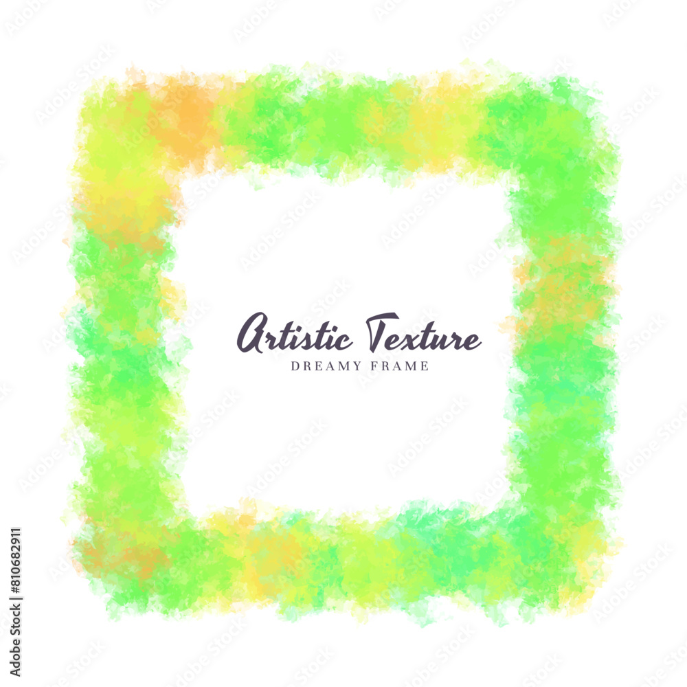 Fototapeta premium Artistic brush textured paint colorful frame