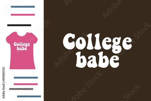 college babe t shirt design 