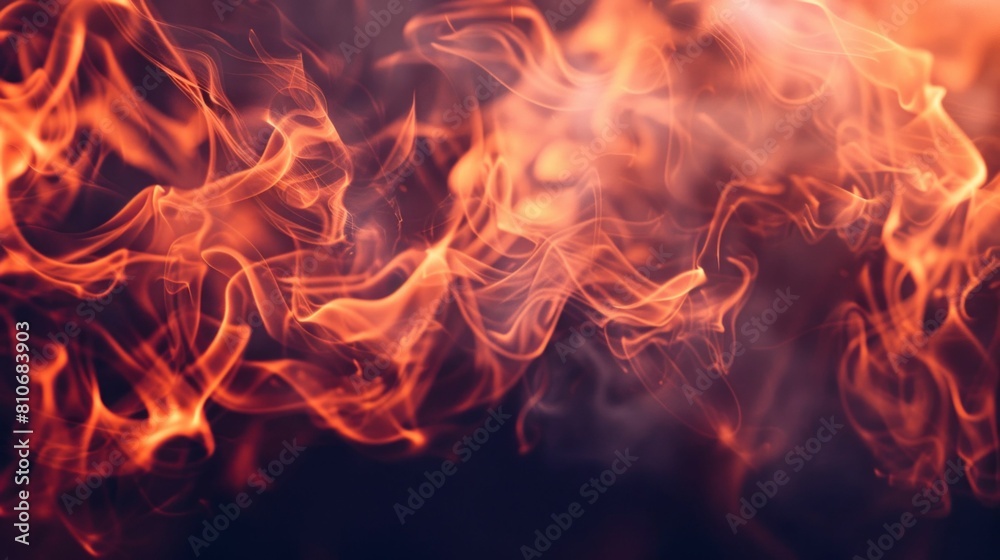 Fototapeta premium Abstract Fiery Waves and Sparkling Particles. Generative ai