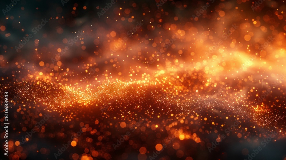 Abstract Fiery Waves and Sparkling Particles. Generative ai Abstract Fiery Waves and Sparkling Particles. Generative ai