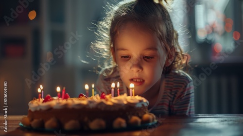 A Child's Birthday Cake Moment photo