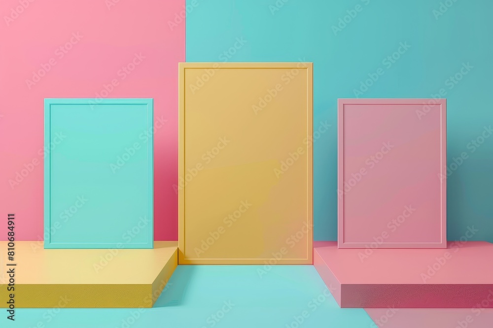 pink room with neon lights and a white box pink room with neon lights and a white box