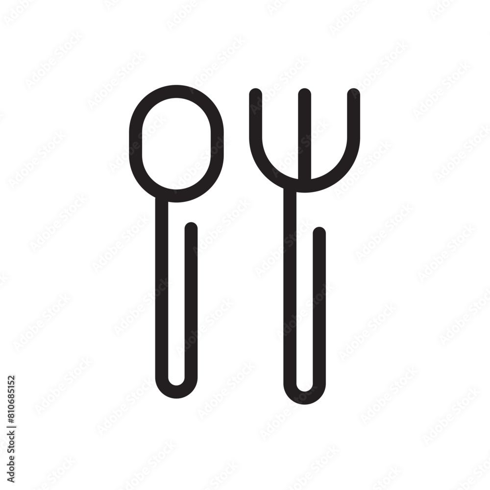 Cutlery Line Icon Cutlery Line Icon
