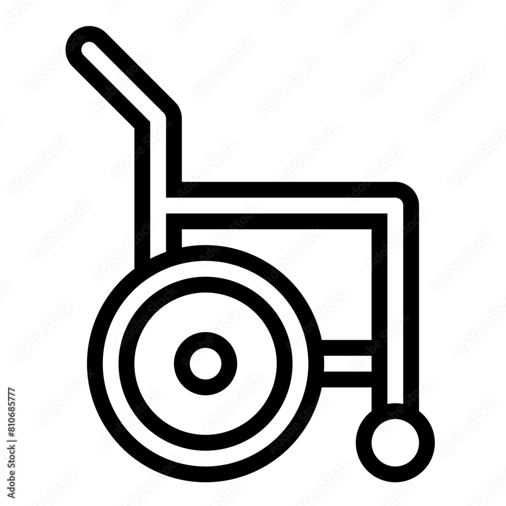 Wheel Chair line icon illustration. Perfect for website mobile app presentation. Suitable for any user interface and user experience Wheel Chair line icon illustration. Perfect for website mobile app presentation. Suitable for any user interface and user experience
