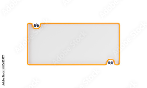 3d rendering quote frames box blank templates realistic Minimal text info design box banner Design