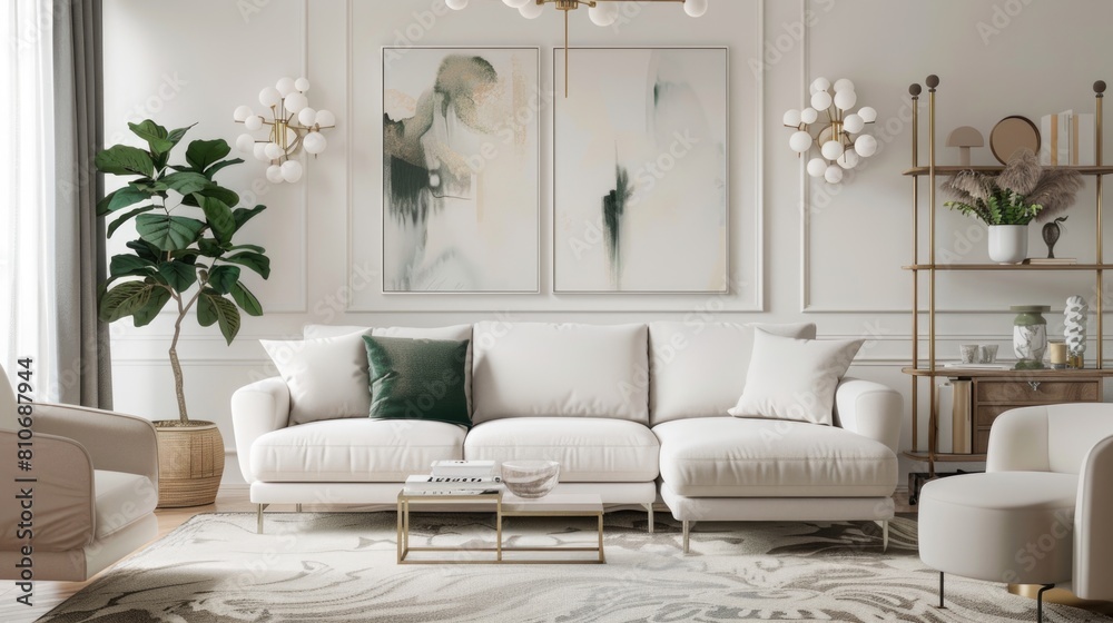 Elegant Modern Living Room with Artistic Decor