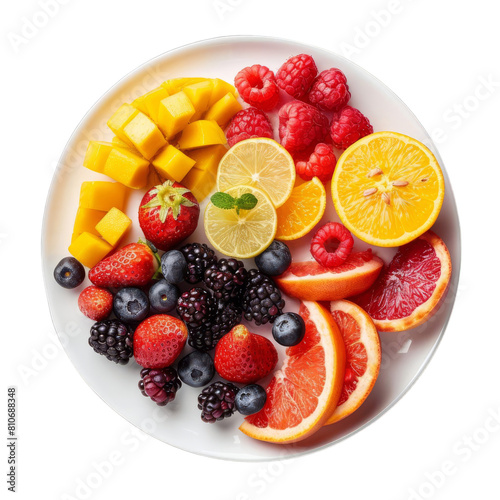 Colorful variety of fresh fruits.