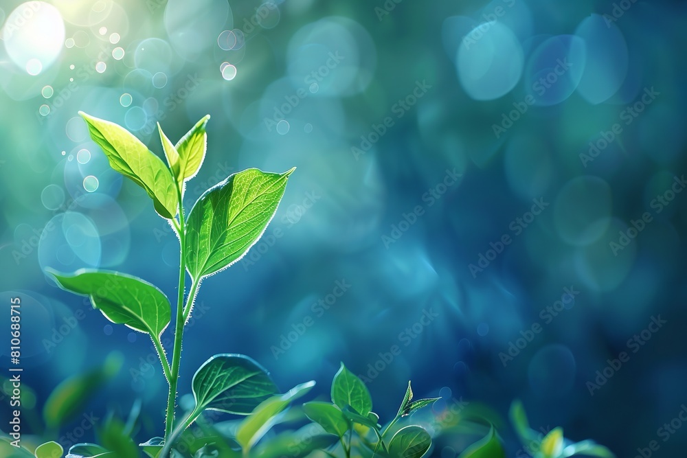 Obraz premium An abstract depiction of biotechnological plant sprouting. Generative Ai