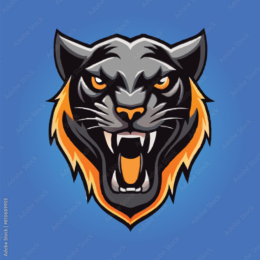 Panther mascot logo design panther vector illustration
