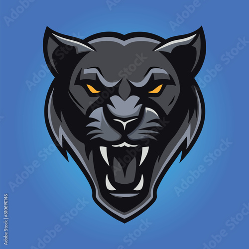 Panther mascot logo design panther vector illustration