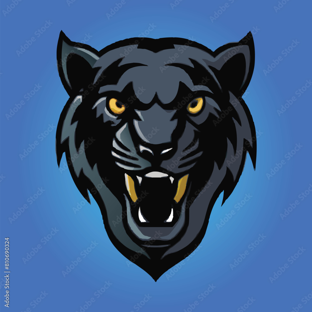 Panther mascot logo design panther vector illustration