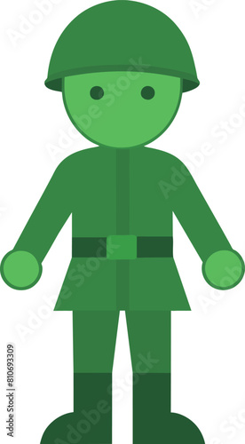 illustration kid's Green Army Men toy