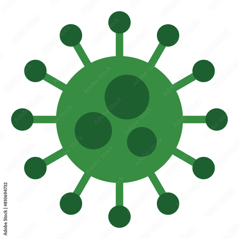 Virus flat icon illustration. Perfect for website mobile app presentation. Suitable for any user interface and user experience Virus flat icon illustration. Perfect for website mobile app presentation. Suitable for any user interface and user experience