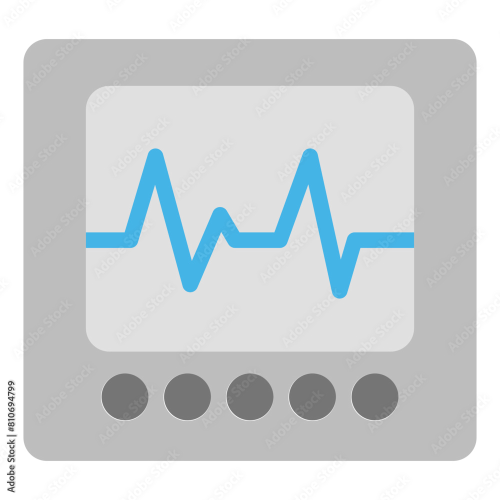Heart Rate Monitor flat icon illustration. Perfect for website mobile app presentation. Suitable for any user interface and user experience Heart Rate Monitor flat icon illustration. Perfect for website mobile app presentation. Suitable for any user interface and user experience