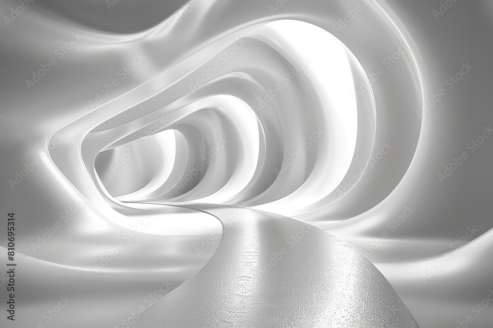 Obraz premium Empty abstract banner rendered by art white splay blur. Generative Ai