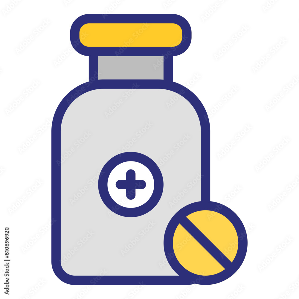 Medicine filled line icon illustration. Perfect for website mobile app presentation. Suitable for any user interface and user experience Medicine filled line icon illustration. Perfect for website mobile app presentation. Suitable for any user interface and user experience