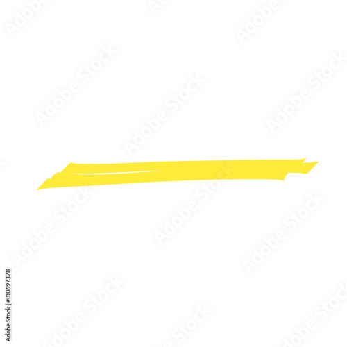 hand drawn yellow highlight marker stroke